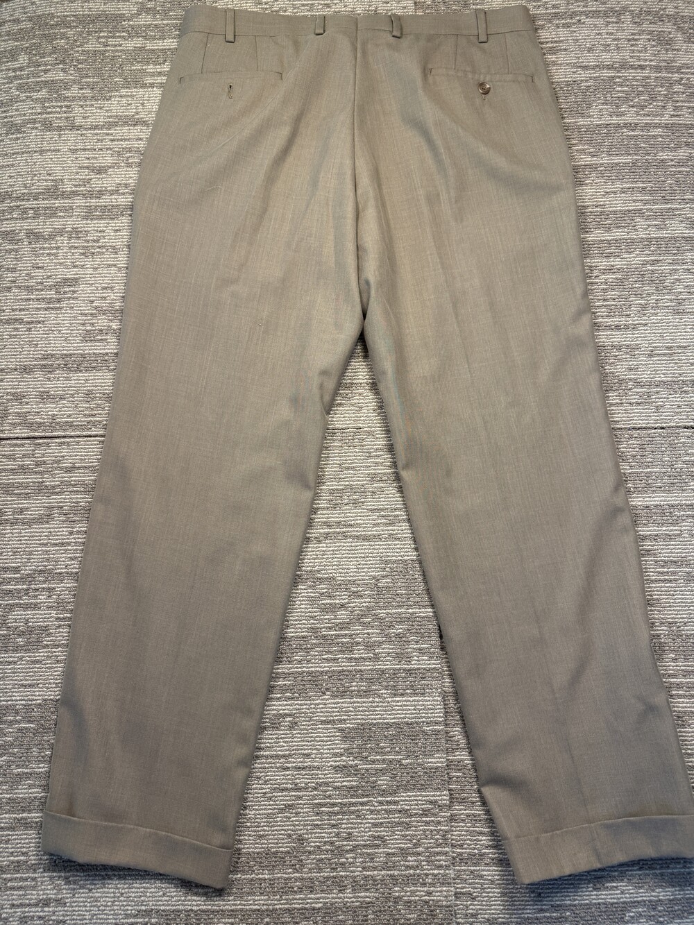 Dress Pants Mens 34x30 Gray Cuffed Straight Leg Business Office Career Casual